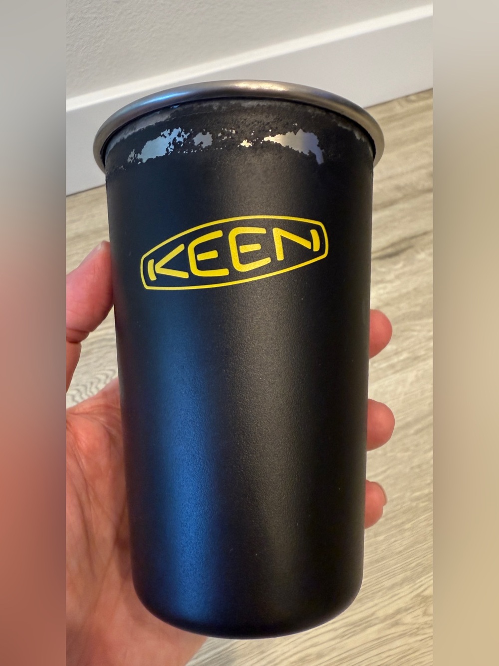 Keen Stainless Steel Pint Glass lightweight and sturdy
